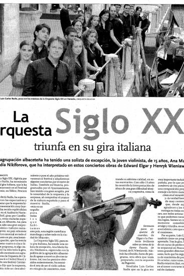 21th Century Orchestra triumphs in them Italian tour (Spain)