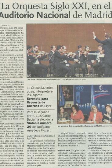 La orquesta Siglo XXI en el Auditorio Nacional de Madrid (España)